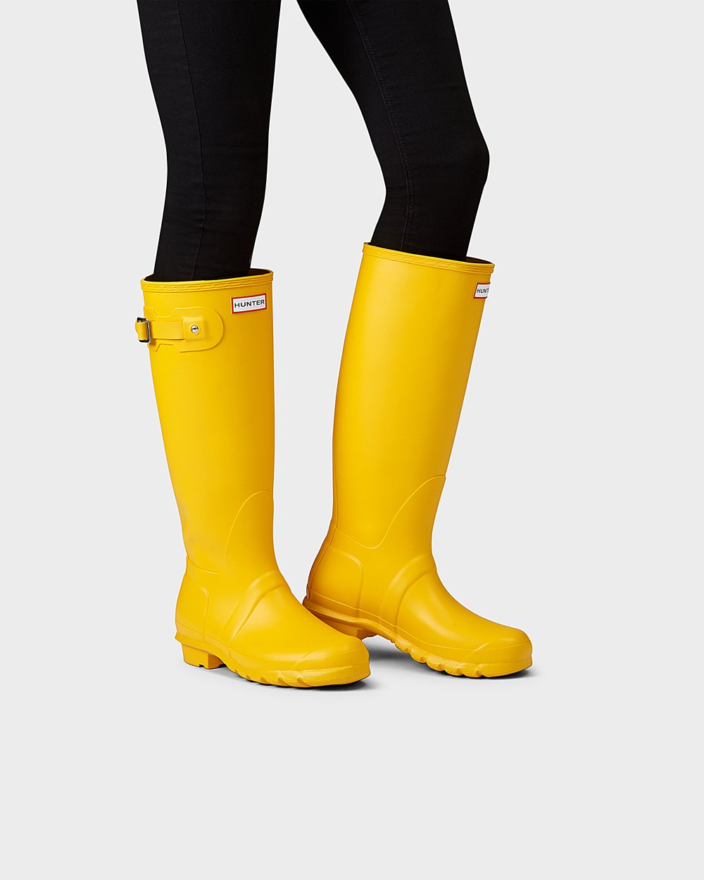 Womens Tall Rain Boots - Hunter Original (35FZBPMLA) - Yellow